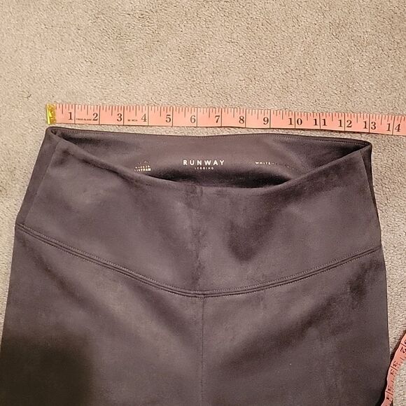 WHBM grey smoke runway leggings faux suede - Picture 5 of 13